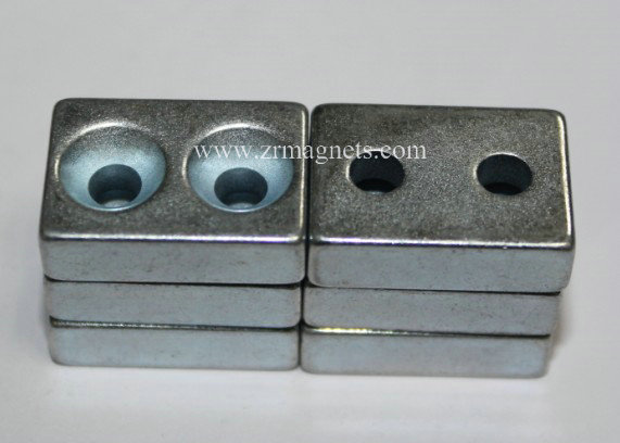 Rectangular NdFeB Magnets with drill holes